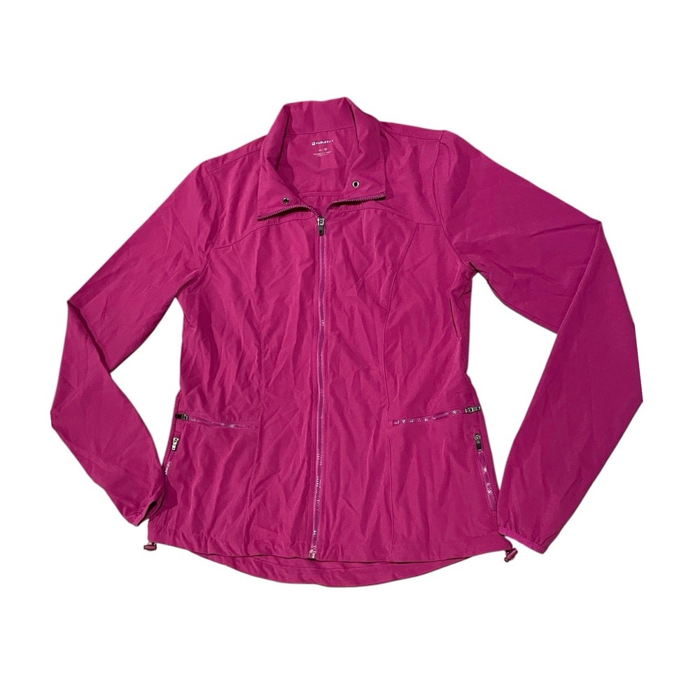 Womens XL Fabletics Jacket Ninety Six Windbreaker Pink/Purple Mulberry Lightweig